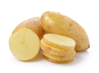 fresh potato on a over white background