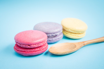 french macaroons with filter effect retro vintage style