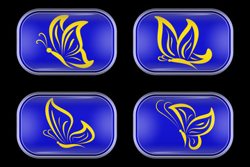 Butterfly Glass Icon