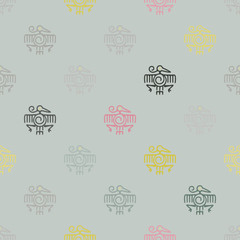 Seamless background with American Indians relics dingbats