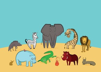 группа диких животных