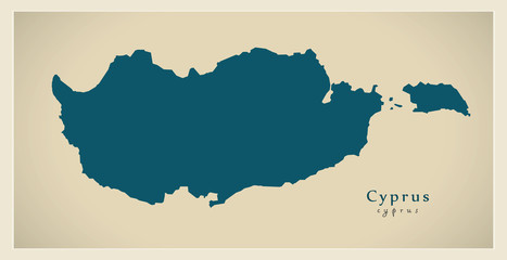 Modern Map - Cyprus CY