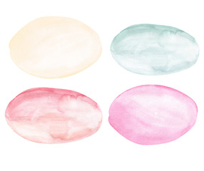 four geometric shapes oval