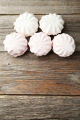 Zephyr on grey wooden background