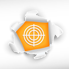 Target and breakthrough paper hole