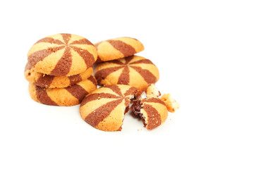 Delicious cookies isolated on white