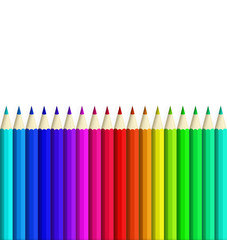 colour pencils isolated over white