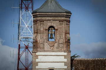 Ancient belfry,Cerro de los Angeles is located in the municipali