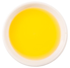 Vegetable cooking oil in a ceramic bowl