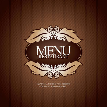 Restaurant menu design, with seamless background
