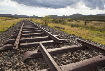 Fototapeta premium Broken railway tracks