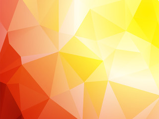 Bright red yellow triangular background