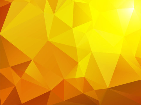 Bright yellow sun triangular background