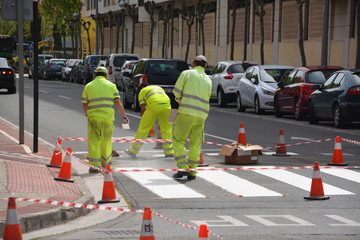 pintando en la calle