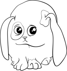 baby bunny coloring page