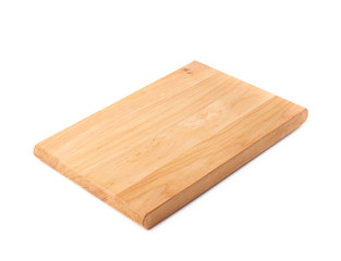 Unused wooden cutting board isolated