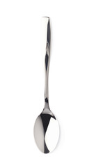Stainless steel dessert spoon isolated