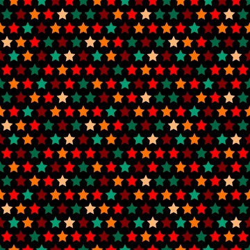 seamless stars pattern in retro color