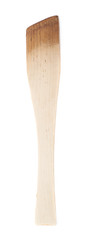 Used wooden spatula tool isolated