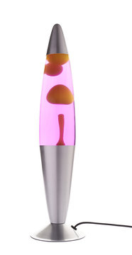 Fototapeta Pink magneta lava lamp isolated