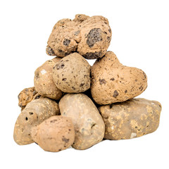 Hill clay balls isolated