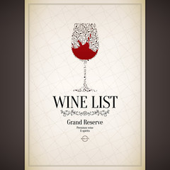 Wine list design - 83362412