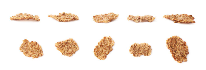 Whole grain cereal flake isolated