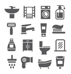 Bathroom icon set