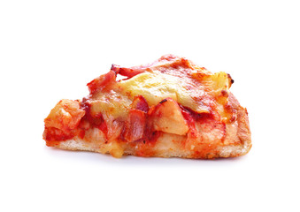 pizza on white background