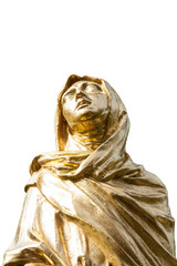 Goldene Skulptur von Mutter Maria.