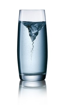 Typhoon in a glass of water with clipping path