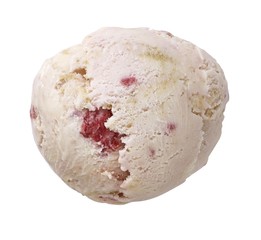 strawberry ice cream bowl isolated on a white background