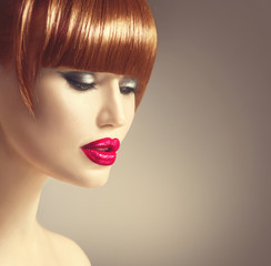 Sexy model woman face. Beauty girl portrait