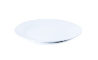 white plate on white background