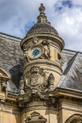 Architectural fragments of famous Chateau de Chantilly (1560).