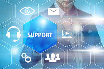 Fototapeta premium business, technology, internet and networking concept - business