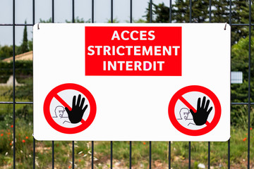 panneau interdiction