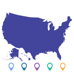USA map vector, US MAP VECTOR, UNITED STATES OF AMERICA