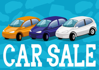 Vector illustration. Car sale.