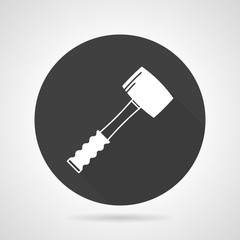 Hammer black vector icon