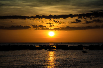 Naklejka premium Sunset