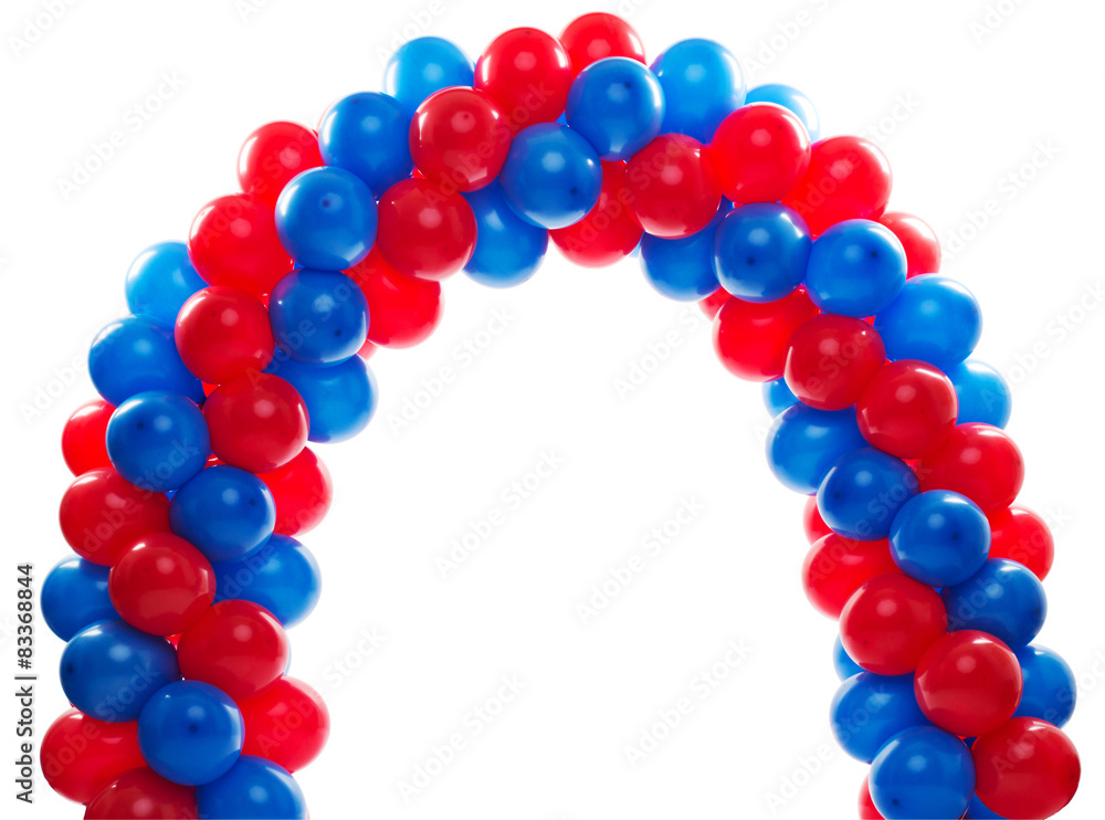 Wall mural Arch of red and blue balloons