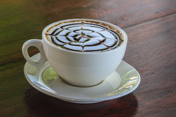 Cup of cappuccino coffee