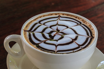 Cup of cappuccino coffee