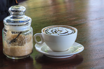 Cup of cappuccino coffee