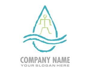 chalk drawing water droplets logo image vector