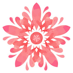 Watercolour pattern - Rose abstract flower