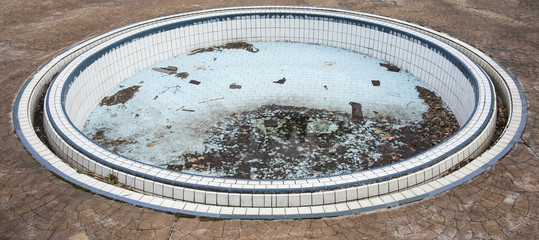Abandoned swimming pool