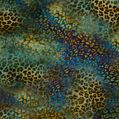 texture of print fabric stripes leopard for background
