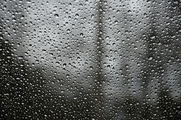 Rain drops on glass